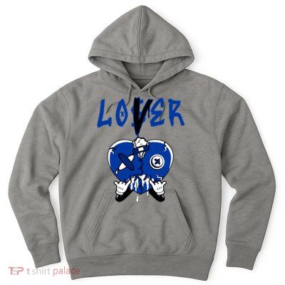 Racer Blue 5s Tee To Match Loser Lover Heart 5 Racer Blue Hoodie