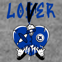 Racer Blue 5s Tee To Match Loser Lover Heart 5 Racer Blue Women's V-Neck T-Shirt