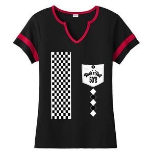 Rockabilly Bowling 50s Sock Hop Costumes Greaser Retro 1950s Ladies Halftime Notch Neck Tee