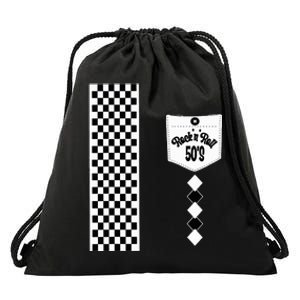 Rockabilly Bowling 50s Sock Hop Costumes Greaser Retro 1950s Drawstring Bag