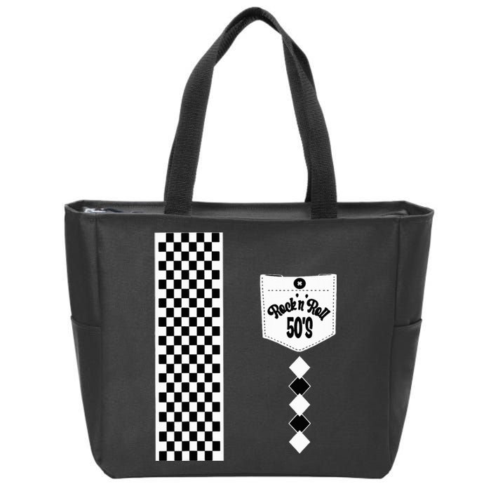 Rockabilly Bowling 50s Sock Hop Costumes Greaser Retro 1950s Zip Tote Bag