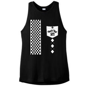 Rockabilly Bowling 50s Sock Hop Costumes Greaser Retro 1950s Ladies PosiCharge Tri-Blend Wicking Tank