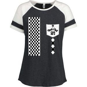 Rockabilly Bowling 50s Sock Hop Costumes Greaser Retro 1950s Enza Ladies Jersey Colorblock Tee