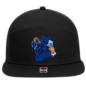 Racer Blue 5s Tee To Match Rag 2 Riches 5 Retro Racer Blue 7 Panel Mesh Trucker Snapback Hat