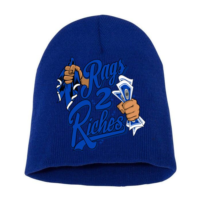 Racer Blue 5s Tee To Match Rag 2 Riches 5 Retro Racer Blue Short Acrylic Beanie