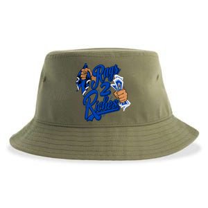 Racer Blue 5s Tee To Match Rag 2 Riches 5 Retro Racer Blue Sustainable Bucket Hat