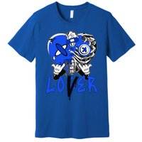 Racer Blue 5s Tee To Match Loser Lover Heart 5 Racer Blue Premium T-Shirt