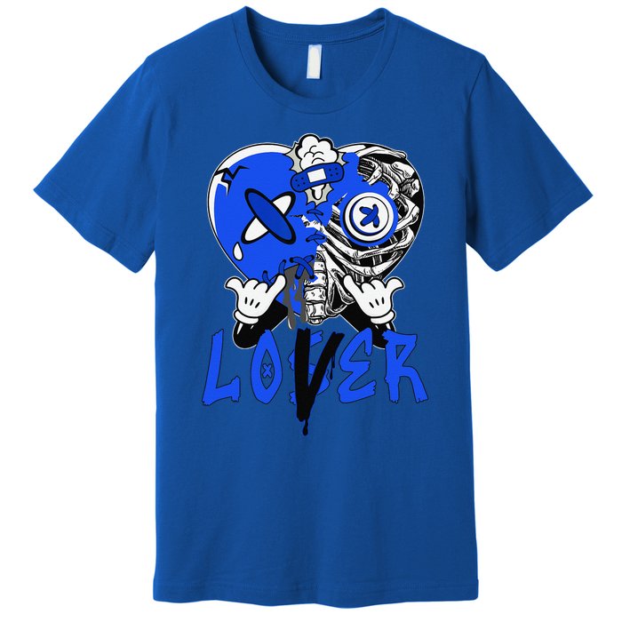 Racer Blue 5s Tee To Match Loser Lover Heart 5 Racer Blue Premium T-Shirt