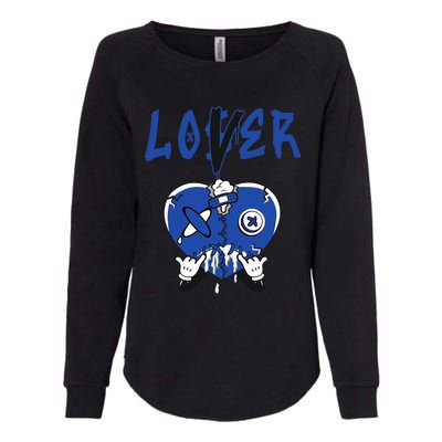 Racer Blue 5s Tee To Match Loser Lover Heart 5 Racer Blue Womens California Wash Sweatshirt