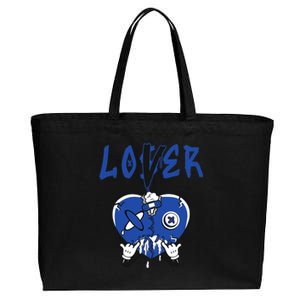 Racer Blue 5s Tee To Match Loser Lover Heart 5 Racer Blue Cotton Canvas Jumbo Tote