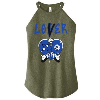 Racer Blue 5s Tee To Match Loser Lover Heart 5 Racer Blue Women’s Perfect Tri Rocker Tank