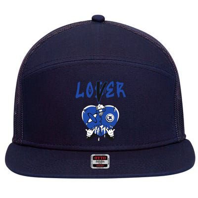 Racer Blue 5s Tee To Match Loser Lover Heart 5 Racer Blue 7 Panel Mesh Trucker Snapback Hat