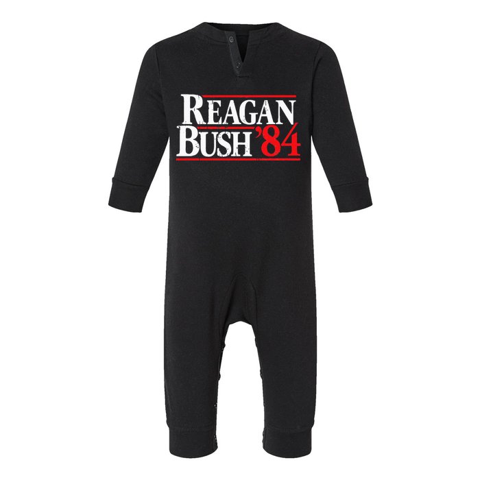 Reagan Bush 84 Vintage Republican Infant Fleece One Piece