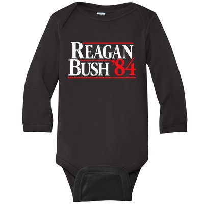 Reagan Bush 84 Vintage Republican Baby Long Sleeve Bodysuit