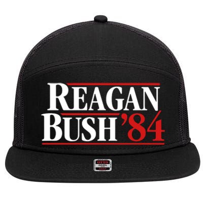 Reagan Bush 84 7 Panel Mesh Trucker Snapback Hat