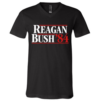 Reagan Bush 84 V-Neck T-Shirt