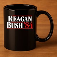 Reagan Bush 84 11oz C Handle Ceramic Mug