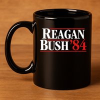 Reagan Bush 84 11oz C Handle Ceramic Mug