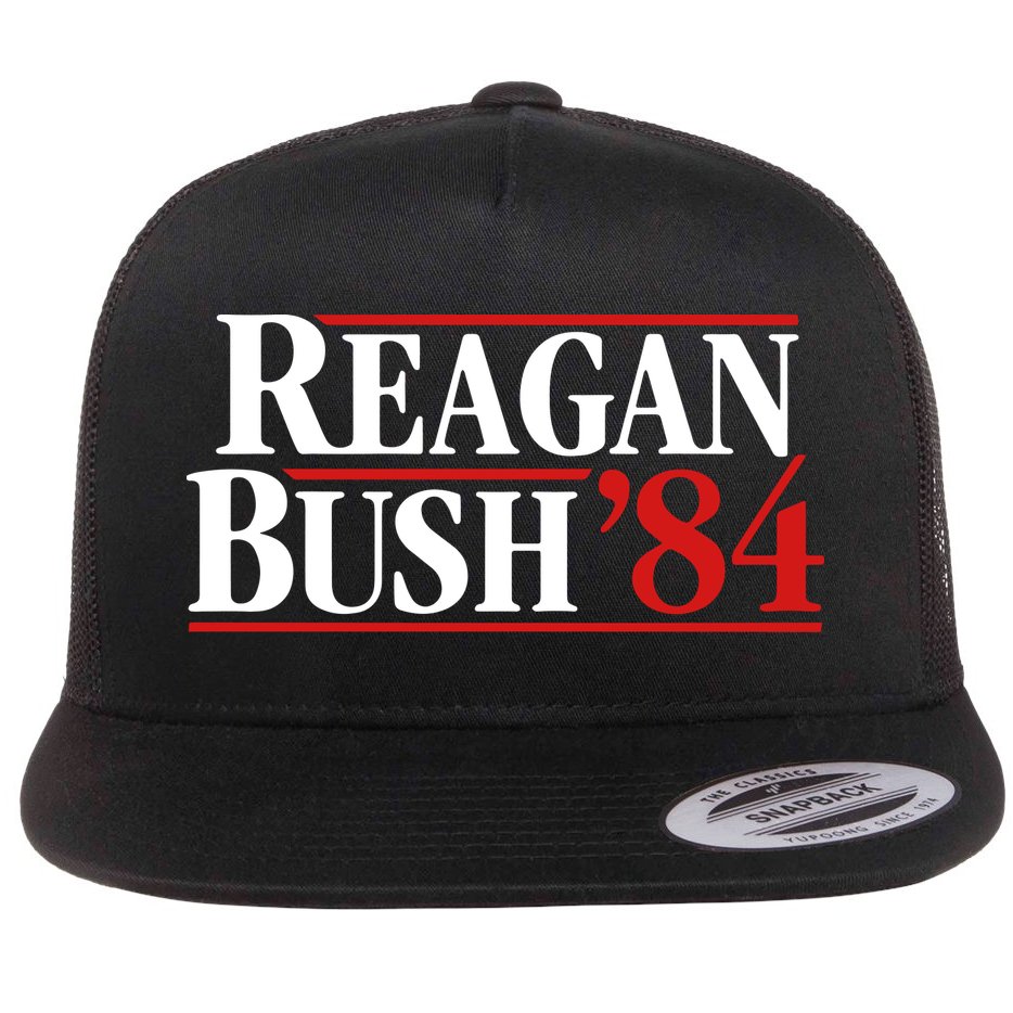 Reagan Bush 84 Flat Bill Trucker Hat