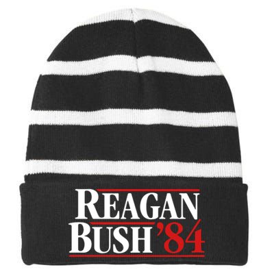 Reagan Bush 84 Striped Beanie with Solid Band