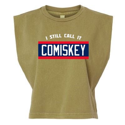 Retro Baseball 80's Throwback StyleI Still Call It Comiskey  Garment-Dyed Women's Muscle Tee