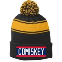 Retro Baseball 80s Throwback Style I Still Call It Comiskey Stripe Pom Pom Beanie