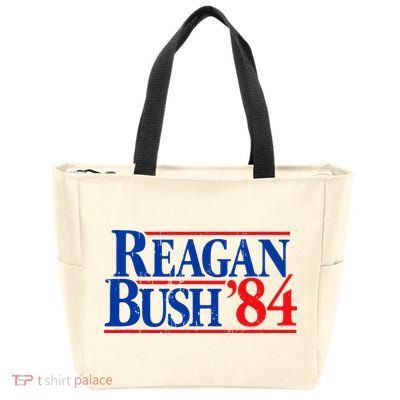 Reagan Bush 84 Vintage Republican Zip Tote Bag