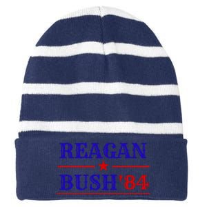 Reagan Bush 84 Striped Beanie with Solid Band