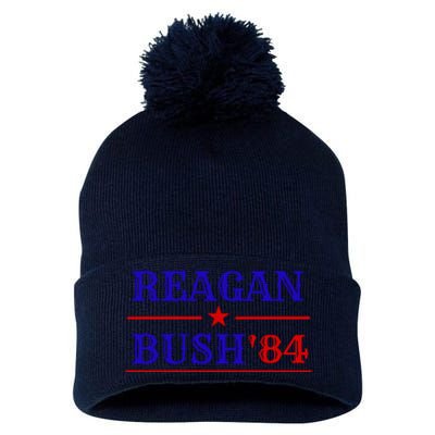 Reagan Bush 84 Pom Pom 12in Knit Beanie