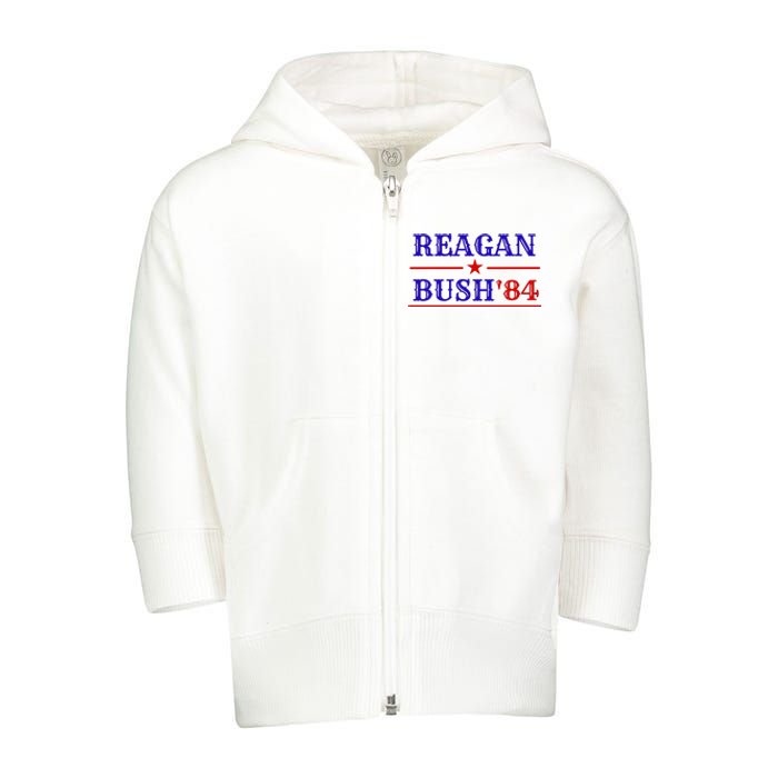 Reagan Bush 84 Toddler Zip Fleece Hoodie