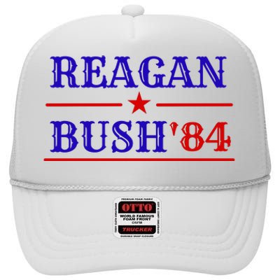 Reagan Bush 84 High Crown Mesh Back Trucker Hat