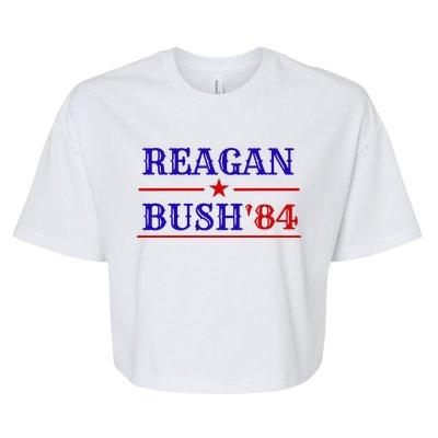 Reagan Bush 84 Bella+Canvas Jersey Crop Tee