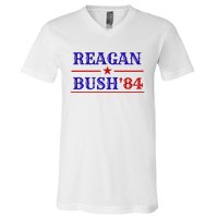 Reagan Bush 84 V-Neck T-Shirt