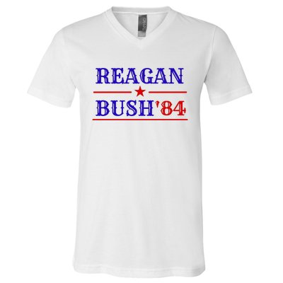 Reagan Bush 84 V-Neck T-Shirt