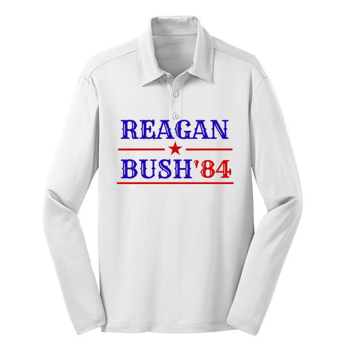 Reagan Bush 84 Silk Touch Performance Long Sleeve Polo