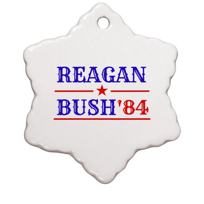 Reagan Bush 84 Ceramic Star Ornament