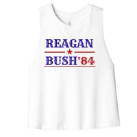 Reagan Bush 84 Women's Racerback Cropped Tank