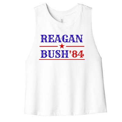 Reagan Bush 84 Women's Racerback Cropped Tank