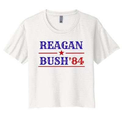 Reagan Bush 84 Women's Crop Top Tee