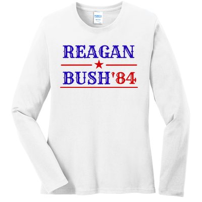 Reagan Bush 84 Ladies Long Sleeve Shirt