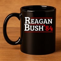 Reagan Bush 84 11oz C Handle Ceramic Mug
