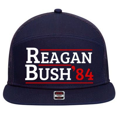 Reagan Bush 84 7 Panel Mesh Trucker Snapback Hat
