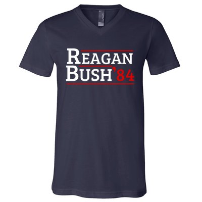 Reagan Bush 84 V-Neck T-Shirt