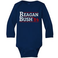 Reagan Bush 84 Baby Long Sleeve Bodysuit