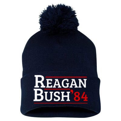 Reagan Bush 84 Pom Pom 12in Knit Beanie