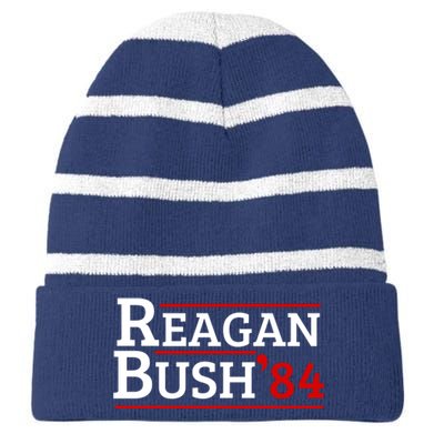 Reagan Bush 84 Striped Beanie with Solid Band