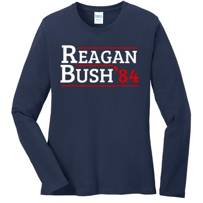 Reagan Bush 84 Ladies Long Sleeve Shirt