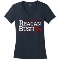 Reagan Bush 84 Women's V-Neck T-Shirt