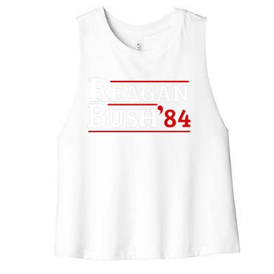 Reagan Bush 84 Women's Racerback Cropped Tank