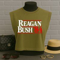 Reagan Bush 84 Vintage Garment-Dyed Women's Muscle Tee